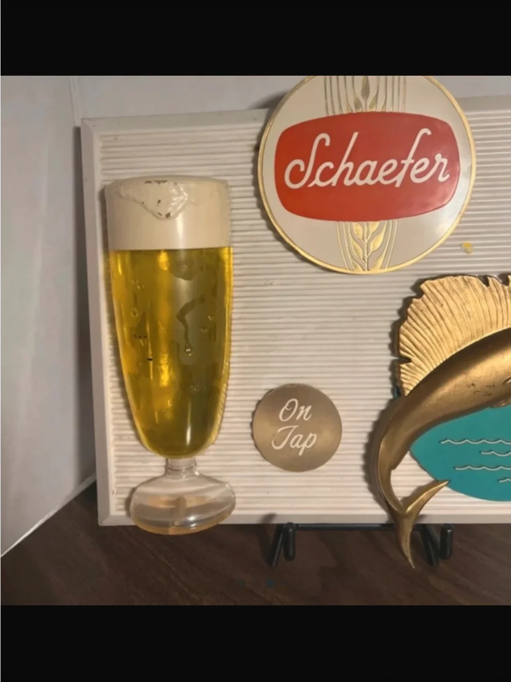 Vintage  /Rare - 1950s Schaefer Beer Marlin 